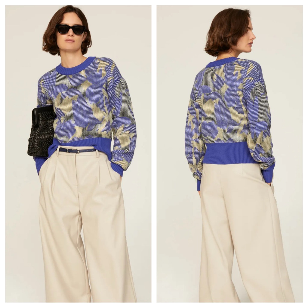 Scotch And Soda Knit Abstract Jaquared Patterned Sweater